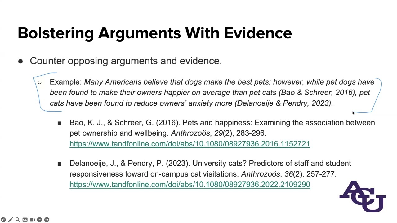 Presenting and Analyzing Quotations | ACU Online Writing Center