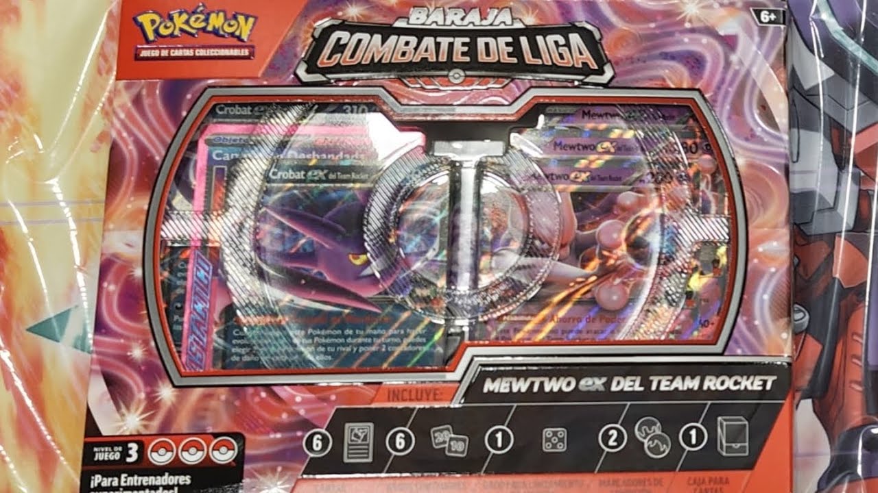 Unboxing TCG Baraja de combate de Liga MewtooEX Team Rocket.