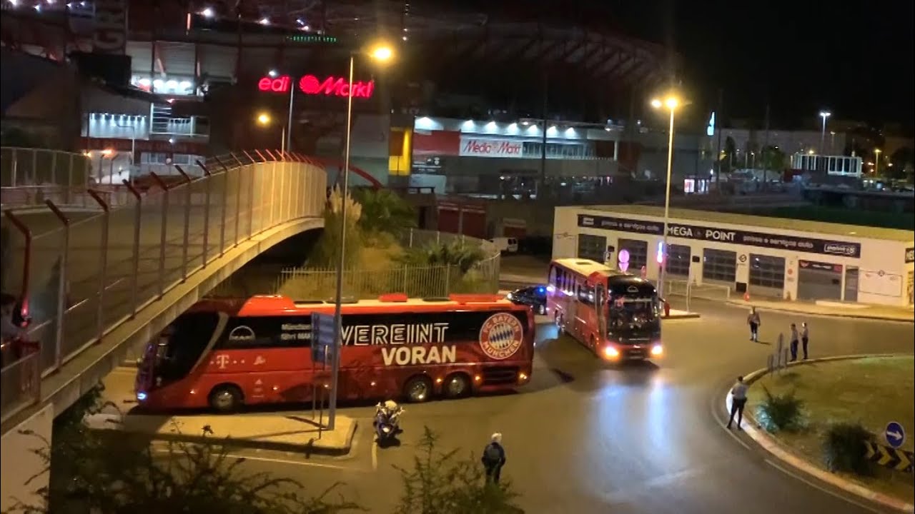 Champions League Winners Bayern Munich Depart Stadium & Lisbon Hotel As They Travel Back To Munich