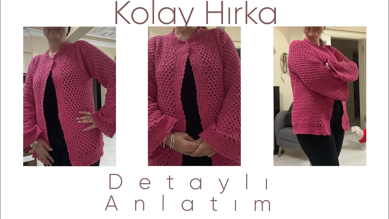 TIĞ İŞİ HIRKA ANLATIMI / ADIM ADIM HIRKA ANLATIMI #crochet #knitting 