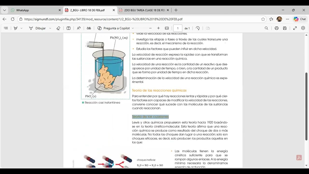 QUIMICA 2DO BGU -18 DE FEBRERO