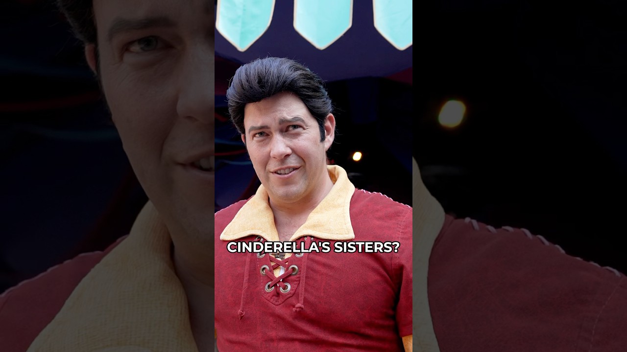 Gaston ROASTS Cinderella's Stepsisters at Disneyland! 🏰 ✨  #disneyland #gaston #cinderella