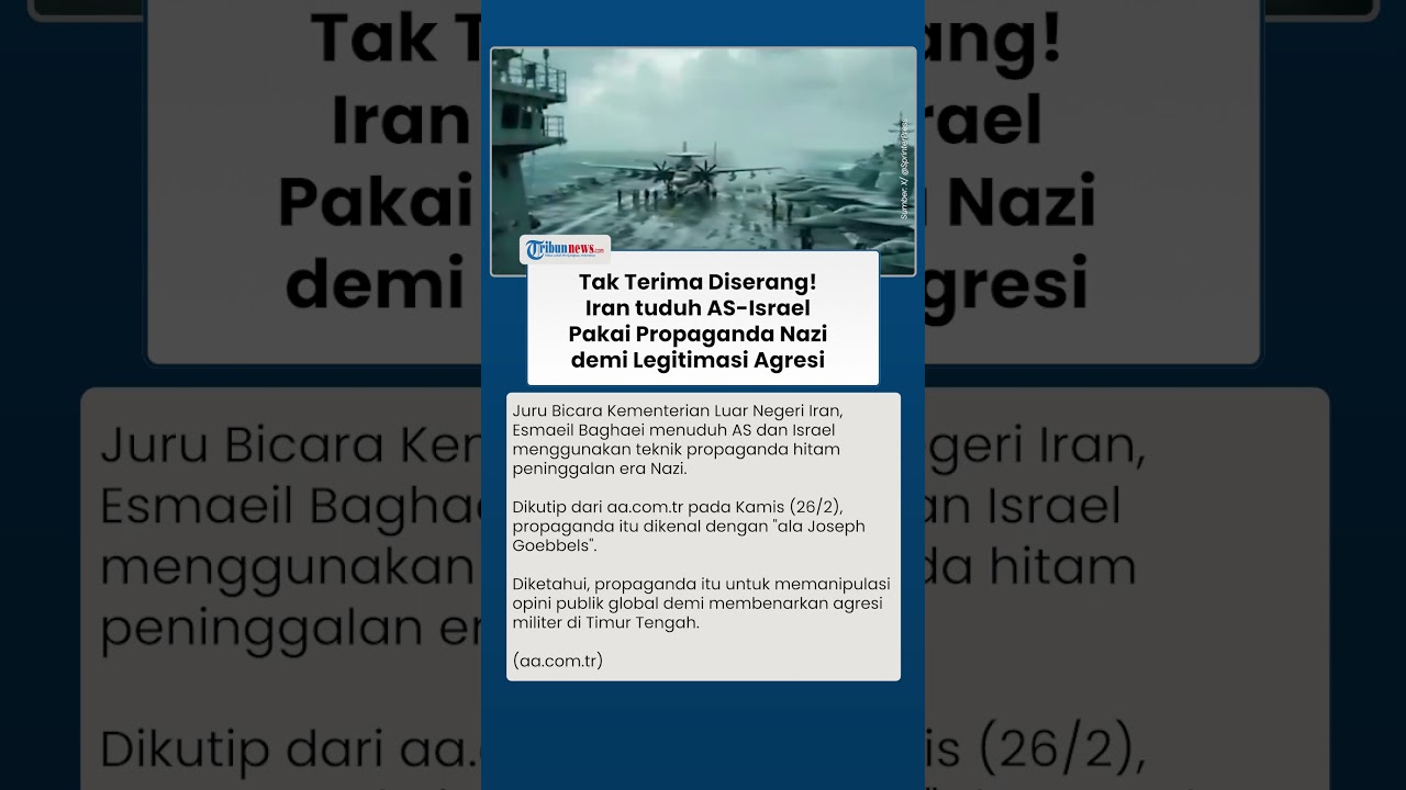 Isu Nuklir Memanas, Iran Tuding AS-Israel Ulangi Taktik Propaganda Nazi ala 'Joseph Goebbels'
