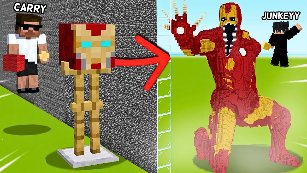 NOOB vs PRO: I Cheated in HORROR BUILD Challenge ft.@junkeyy