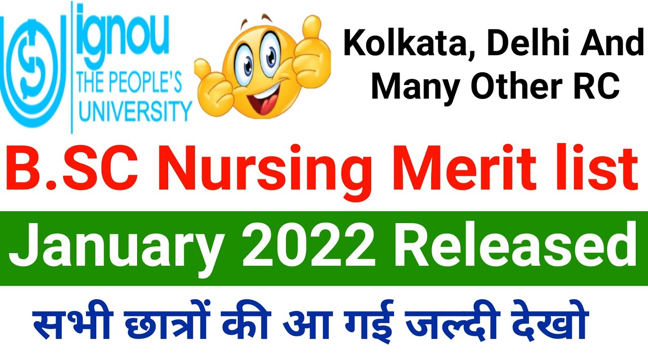 ignou bsc post basic nursing merit list 2022 | ignou bsc nursing merit list 2022 |ignou bsc nursing