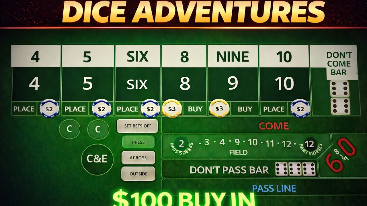 $100 Bubble Craps Session | Can I Run It Up at Harrah’s?