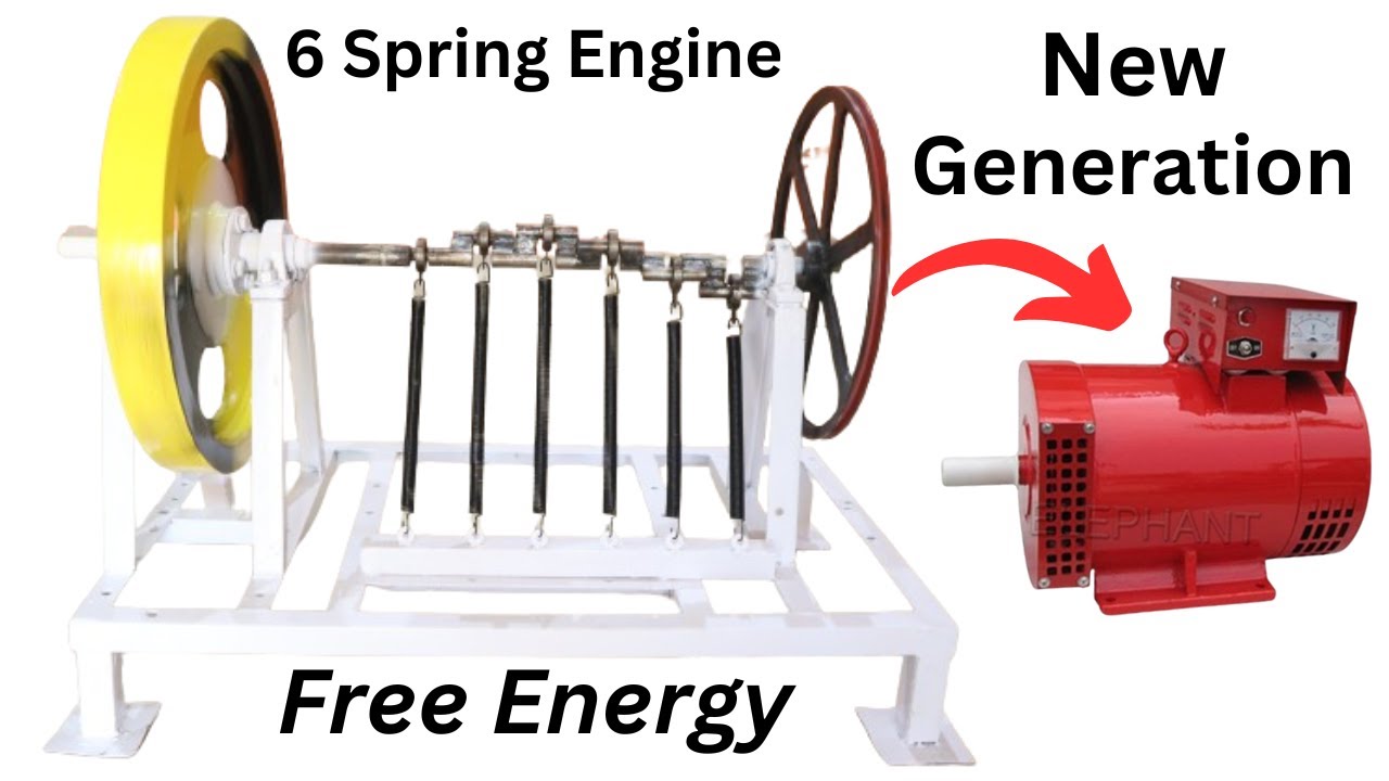 6 Spring Machine Free Electricity Generator Build Real Spring Flywheel Machine Free Energy