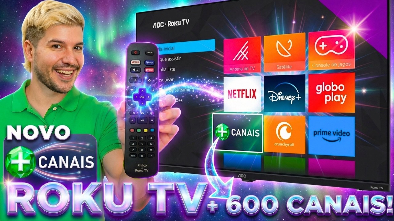 CHEGOU O + CANAIS | +DE 600 CANAIS DE TV AO VIVO PARA SUA ROKU TV!