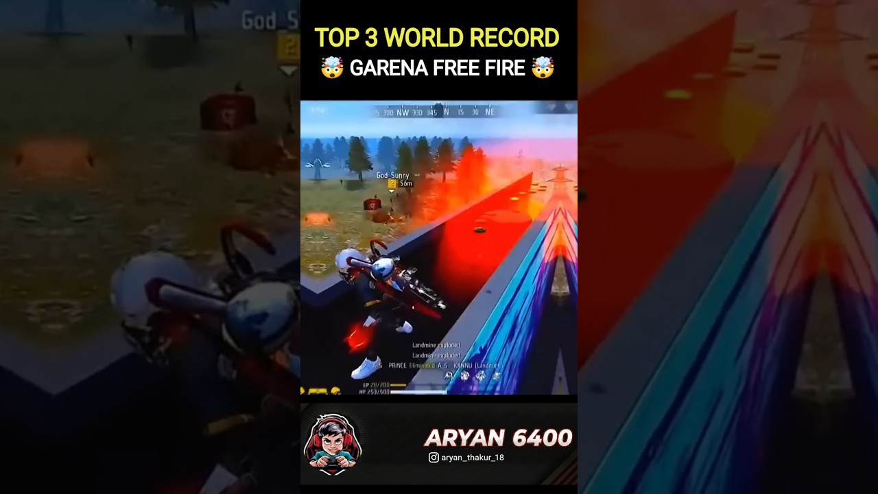 Top 3 World Record In Free Fire 🤯 -Garena Free Fire#shorts #freefire #shortsfeed