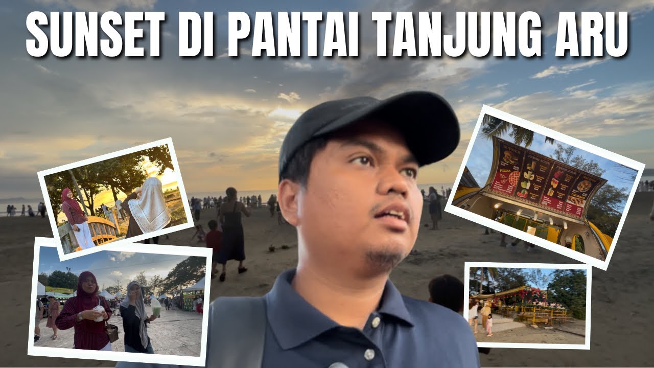 JALAN2 DI PANTAI TANJUNG ARU SAMBIL MENIKMATI SUNSET