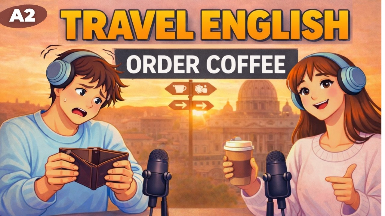Daily Routine in English | Travel Vocabulary (Ordering Coffee & Directions) A2 Slow English Podcast
