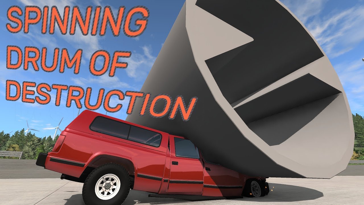Spinning drum of destruction - BeamNG.drive