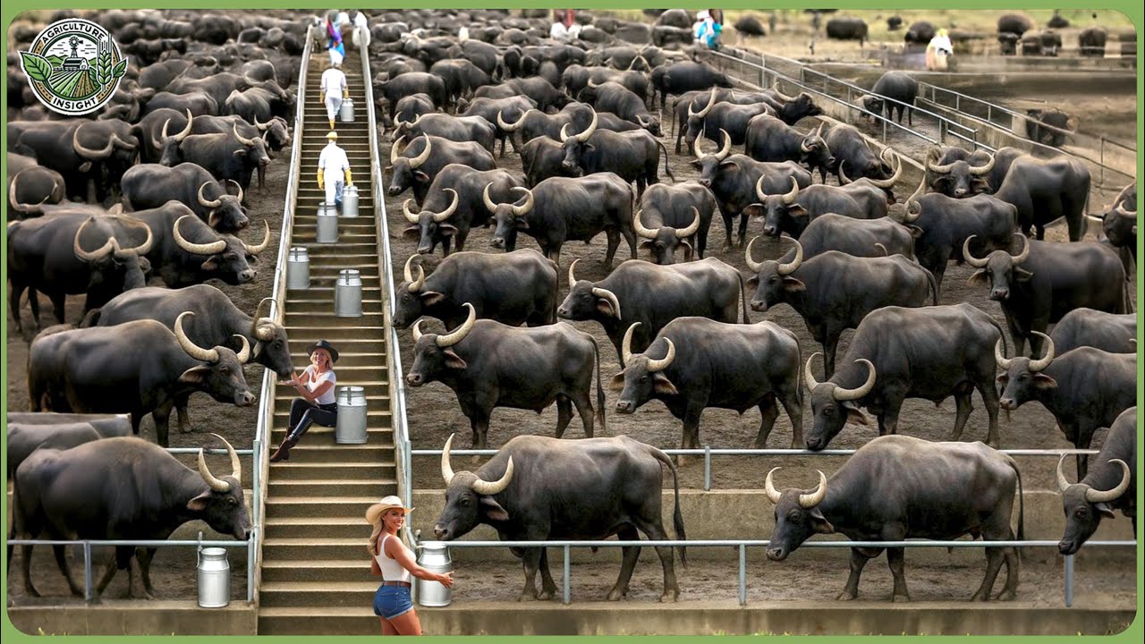 Incredible Buffalo Cheese Making Process In Factory - Buffalo Farming & Harvesting Milk
