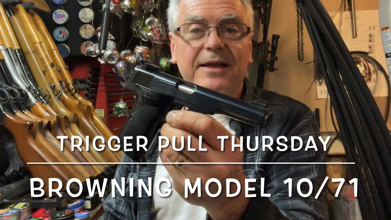 Trigger pull Thursday Browning model 10/71 380 auto semiautomatic pistol @RonWayneOfficial