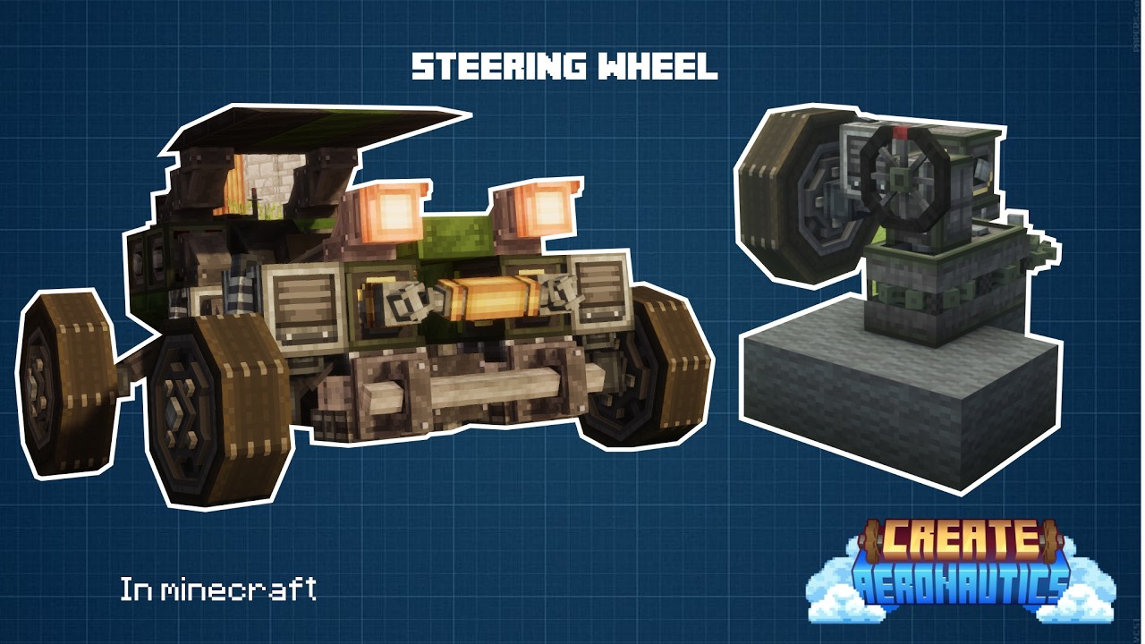 Using steering wheel In Create Aeronautics #minecraft #createaeronautics