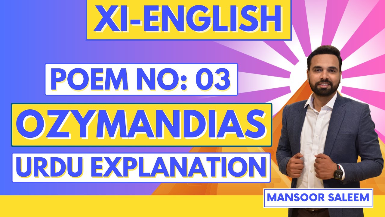 Ozymandias Poem : Translation in Urdu/Hindi | XI English New Book
