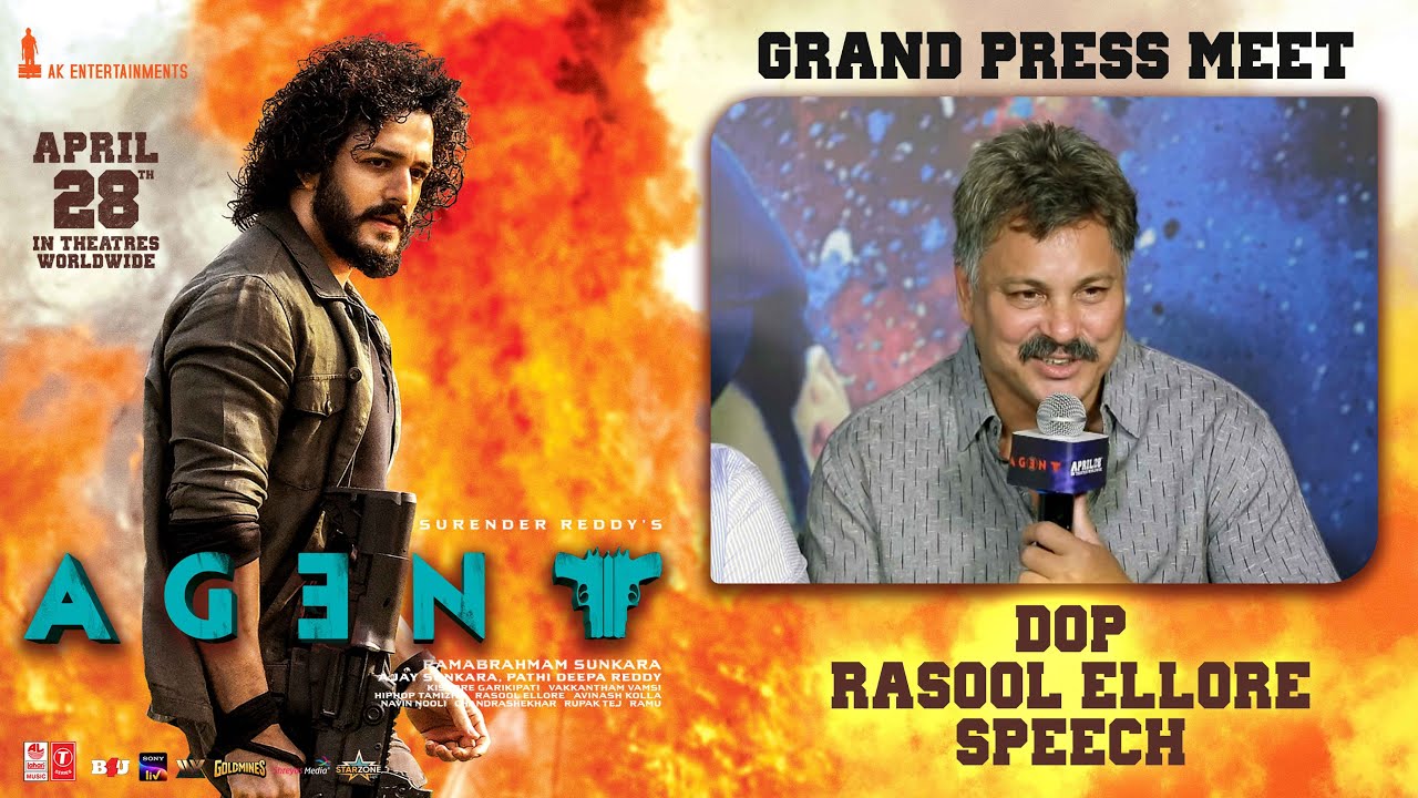 DOP Rasool Ellore Speech @ Agent Movie Press Meet