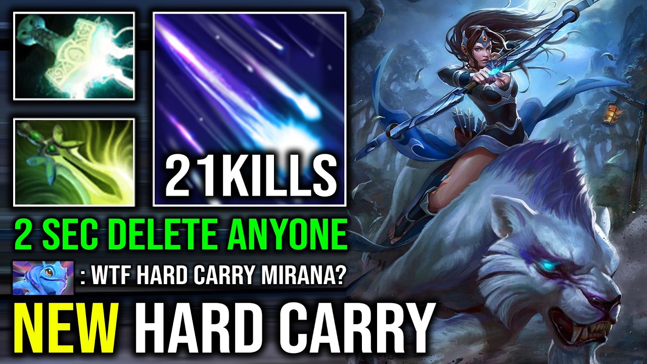 NEW 100% Overpower Safelane Hard Carry Unlimited Lightning Max Attack Speed Mirana Dota 2