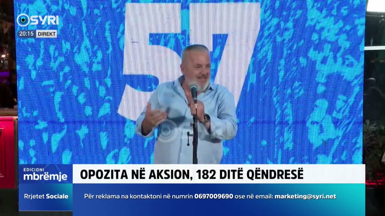 Qytetarët tubim  në mbështetje të liderit të opozitës Sali Berisha  (01.07.2024)