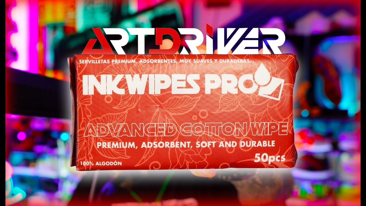 INKWIPES PRO Artdriver Tattoo | 100% ALGODON | Toallitas MÁGICAS!!