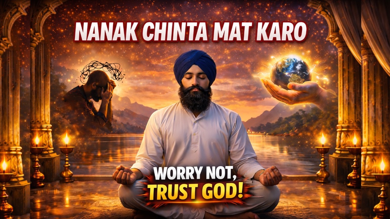 NANAK CHINTA MAT KARO 🙏 | Worry Not, Trust God | Peaceful Gurbani Shabad | Stress Relief Path