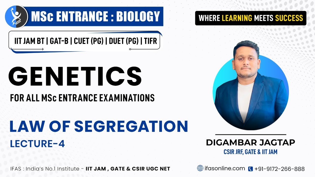 𝐋𝟎𝟒 : 𝐋𝐚𝐰 𝐨𝐟 𝐬𝐞𝐠𝐫𝐞𝐠𝐚𝐭𝐢𝐨𝐧 || 𝐆𝐞𝐧𝐞𝐭𝐢𝐜𝐬 𝐋𝐞𝐜𝐭𝐮𝐫𝐞 𝐒𝐞𝐫𝐢𝐞𝐬 𝐖𝐢𝐭𝐡 𝐃𝐉 s𝐢𝐫 ||