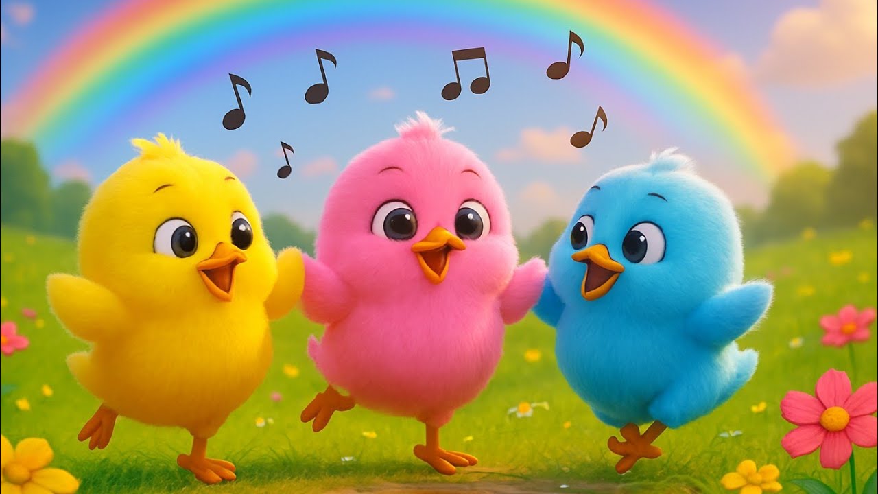 🌈 Colorful Baby Chicks Song | Hindi Kids Cartoon Rhyme