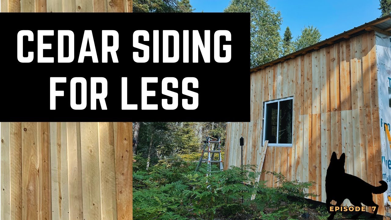Transforming the Tiny Cabin Exterior! | DIY Cedar Fence Siding & Insulation