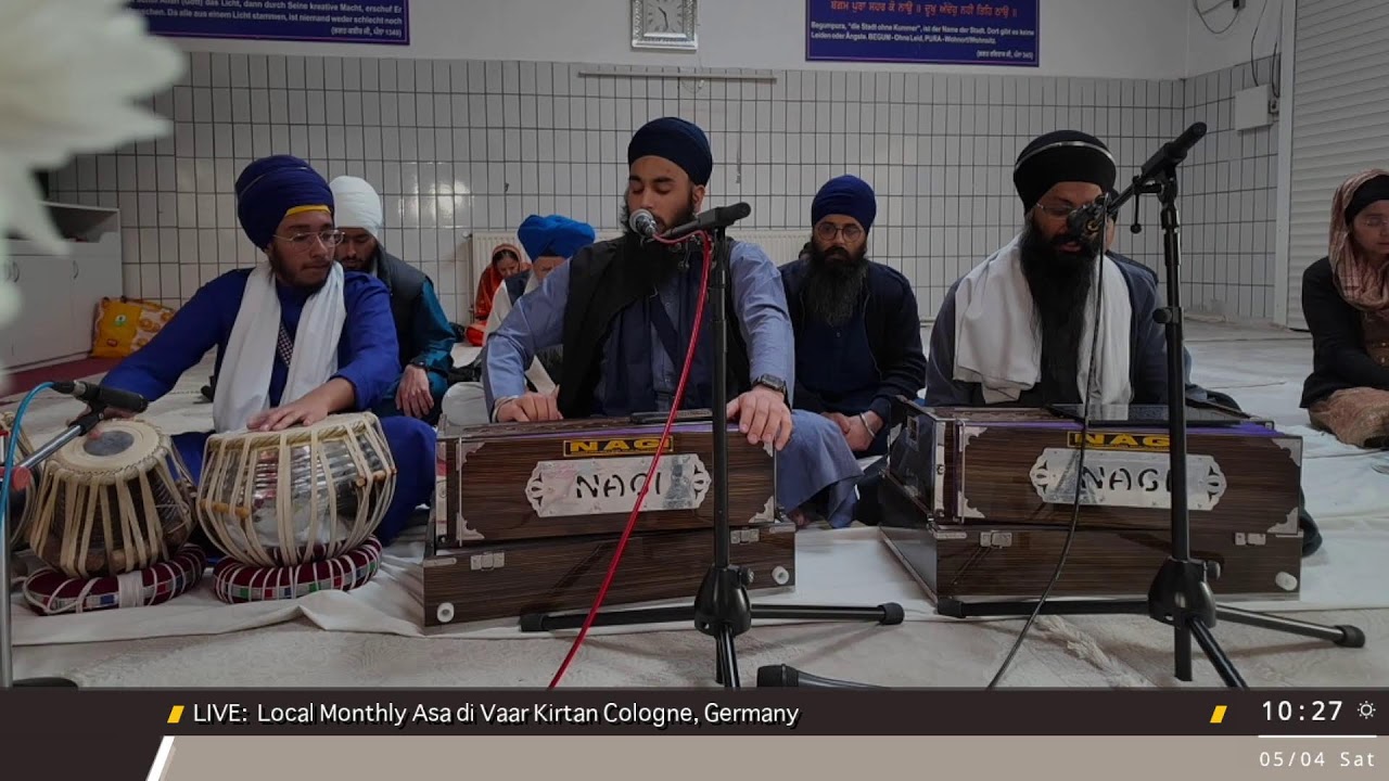 LIVE:  Local Monthly Asa di Vaar Kirtan Cologne, Germany