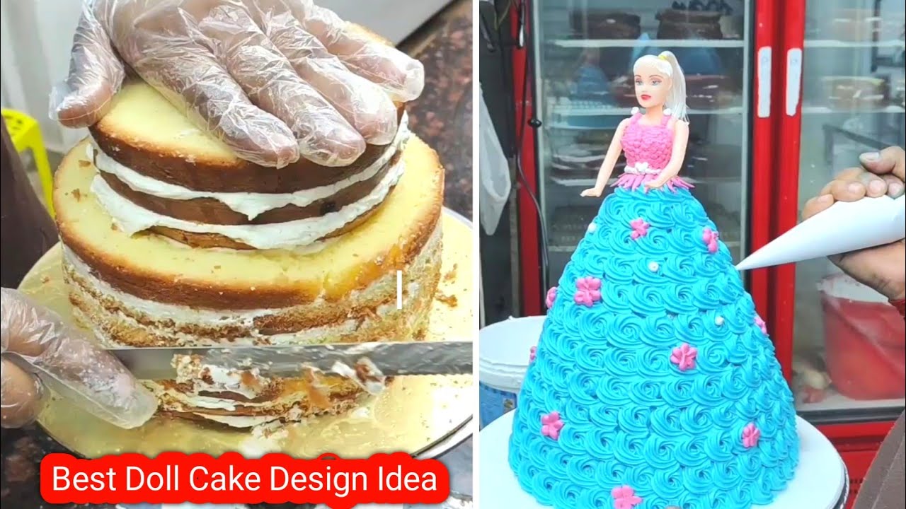 Bina Mold ke Doll Cake Kaise Banate Hai | Barbie Doll Cake Decoration 2024