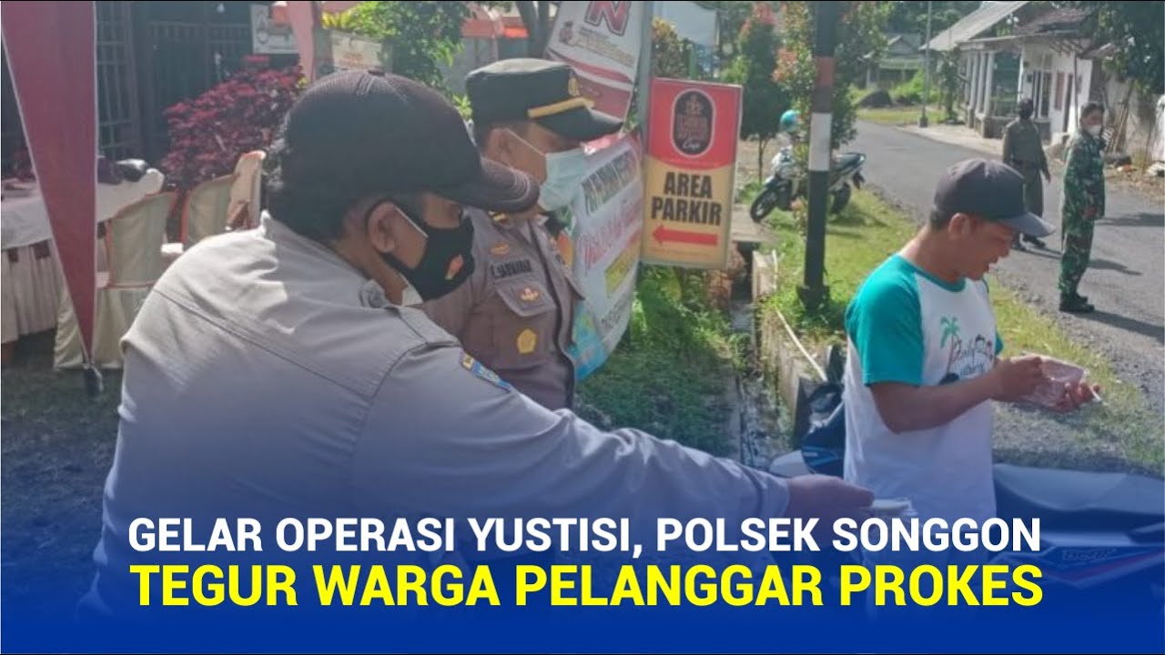 Polsek Songgon Gelar Operasi Yustisi di Jalan Desa Sumberbulu