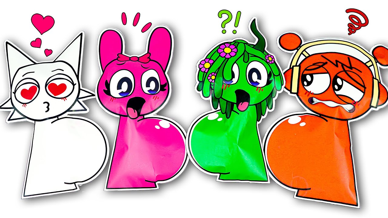 💖Sprunki Paper DIY💖 Incredibox COUPLE Love SPRUNKI PREGNANT BLIND BOX Unboxing! | ASMR