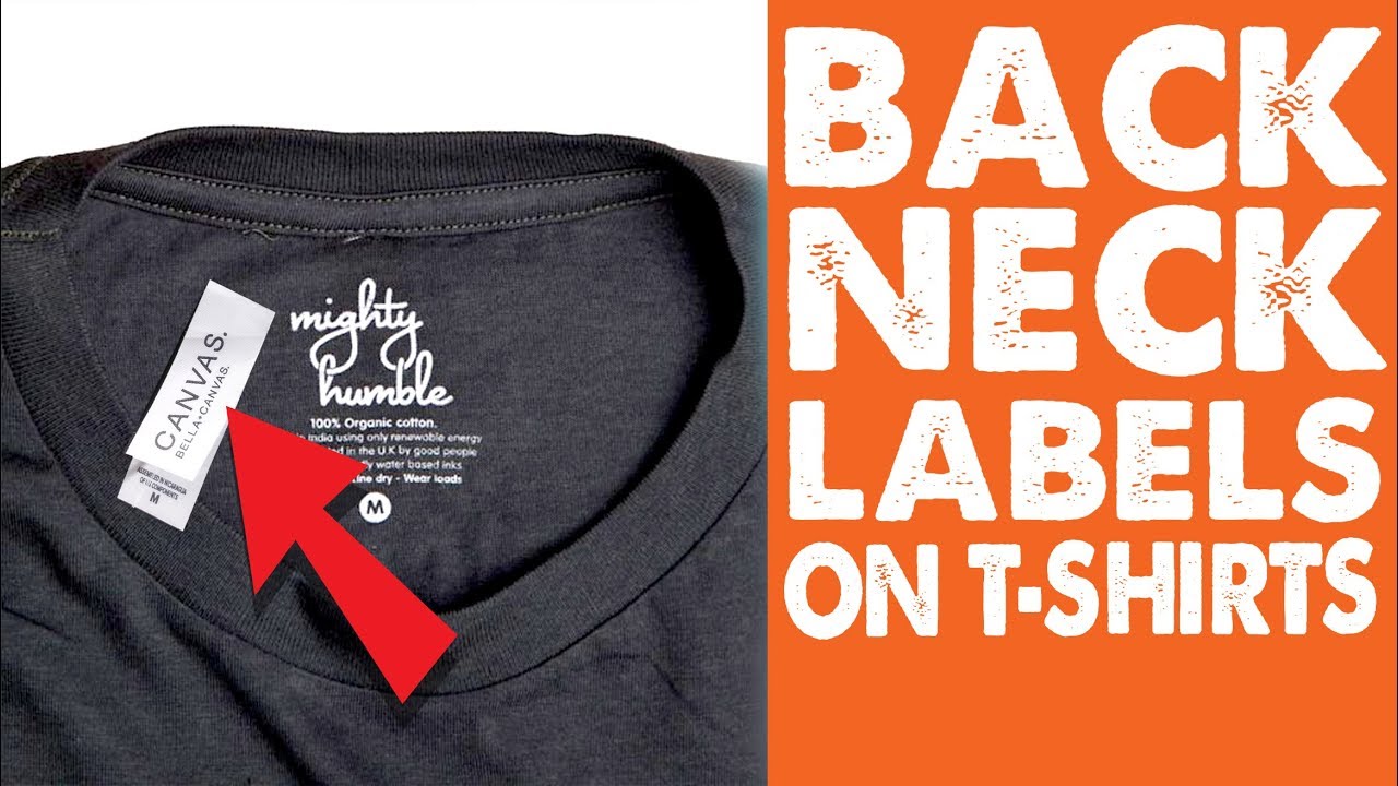 How To Add Printed Back Neck Labels: Tear Away Tag T-shirts: