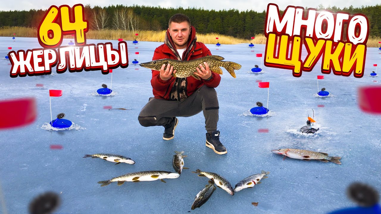 ПОСТАВИЛИ 64 ЖЕРЛИЦЫ! ПОЙМАЛИ МНОГО ЩУКИ! КРУТАЯ ЗИМНЯЯ РЫБАЛКА! В ГОСТЯХ У ПОДПИСЧИКА!