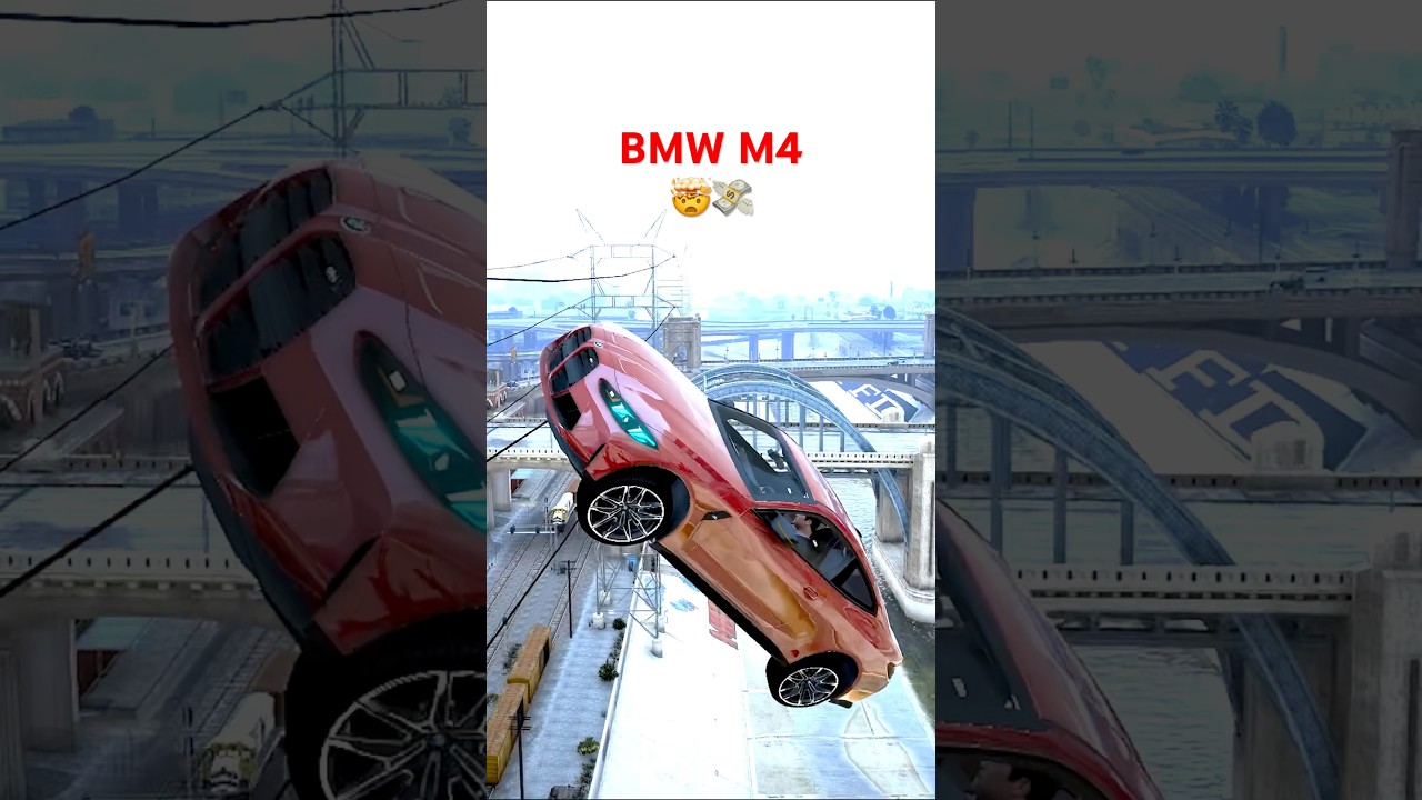 BMW M4 comp 🤯💸 || jump fail😭 || GTAV super car🤍🔥 