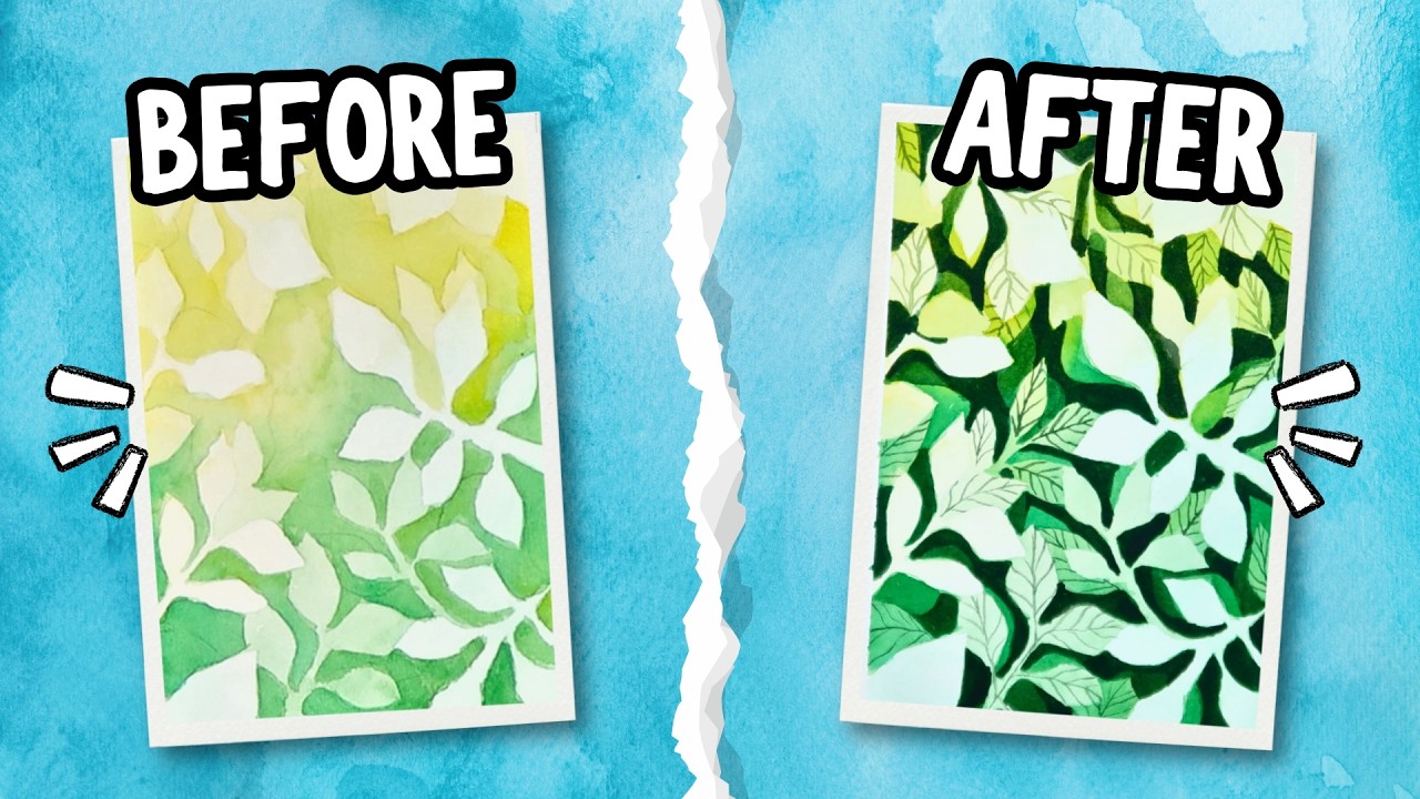Easy Negative Watercolor for Beginners | Must Try!