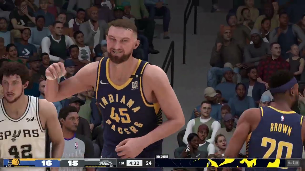 Tyrese Haliburton vs Tim Duncan 1st half 07 Spurs vs Pacers