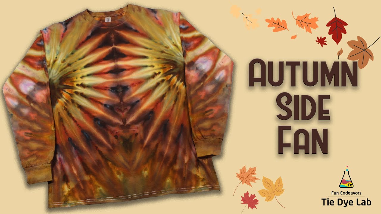Tie Dye Designs: Double Side Fan Fold Ice Dye (Long Sleeve With Autumn Vibes)