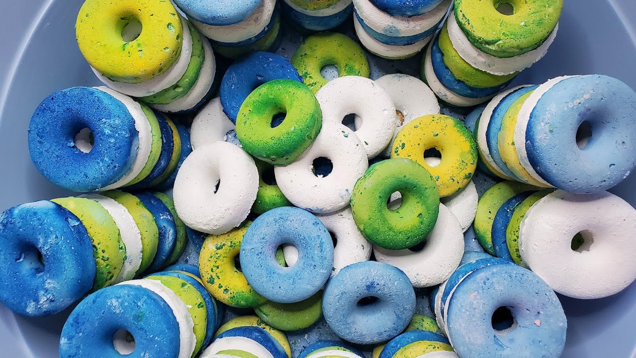 100 COLORFUL DONUTS GYM CHALK CRUMBLE-ASMR