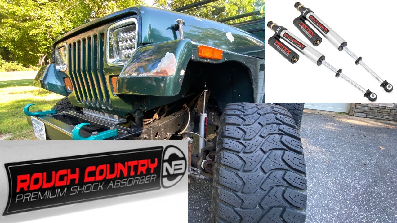 New Rough Country Shocks on the YJ jeep (AMAZING!!)