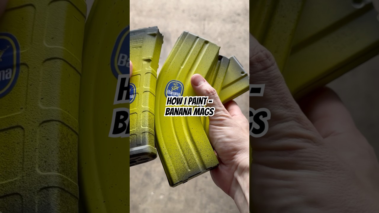 Transforming an AR-15 magazine into a custom banana mag. #customcerakote #customguns #cerakote