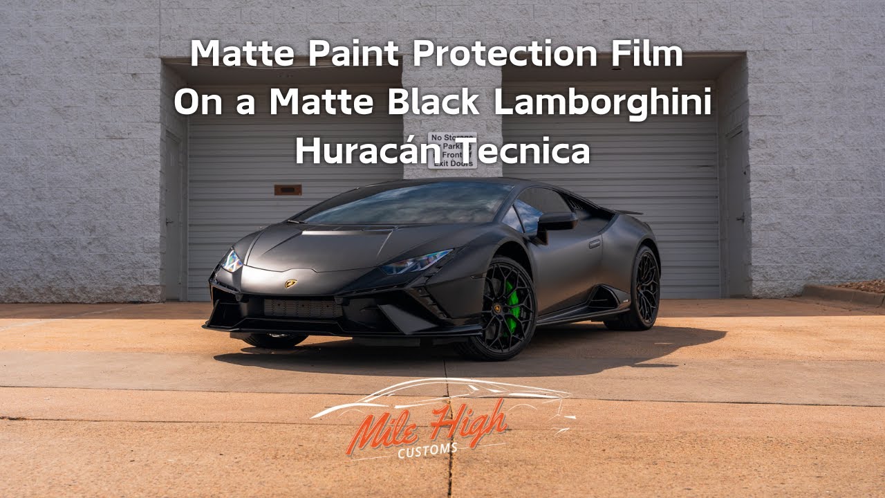 Matte PPF on this Matte Black Paint Lamborghini Huracán Tecnica