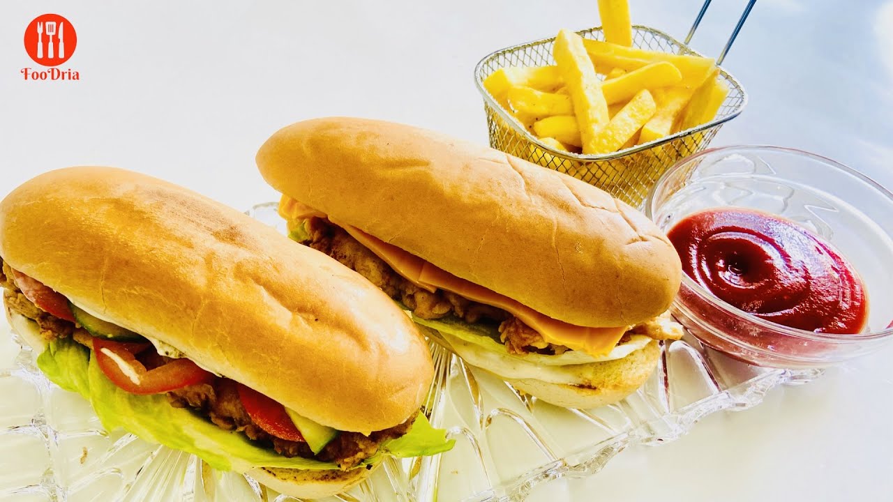 KFC Style Zinger Burger Recipe ❤️ | Crispy Chicken Burger 🍔 by FooDria