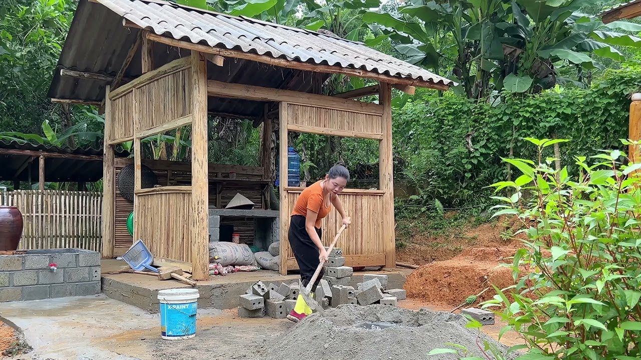 Building A Small Bathroom In The Farm For Bathing, A Girl's Passion - Vietnam Architecture