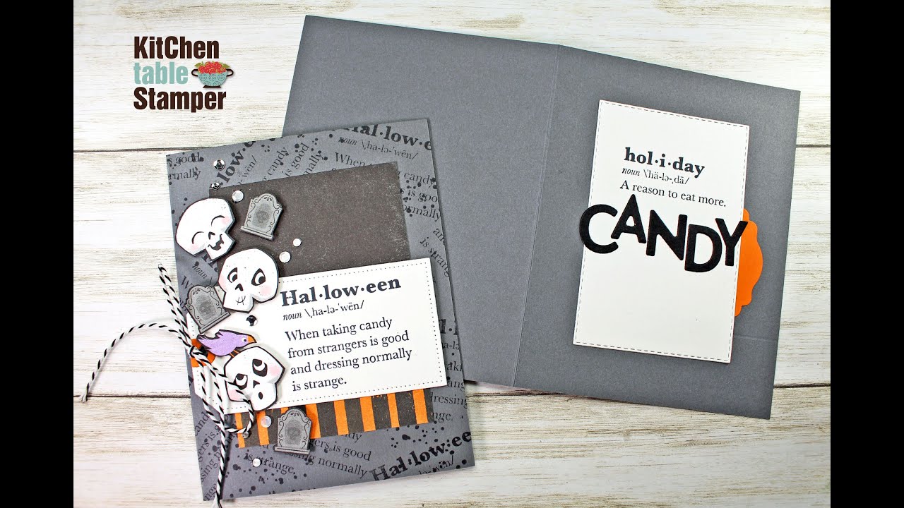 *NEW* Stampin' Up! Well Defined Holiday Catalog Sneak Peek Halloween Card with Kitchen Table Stamper