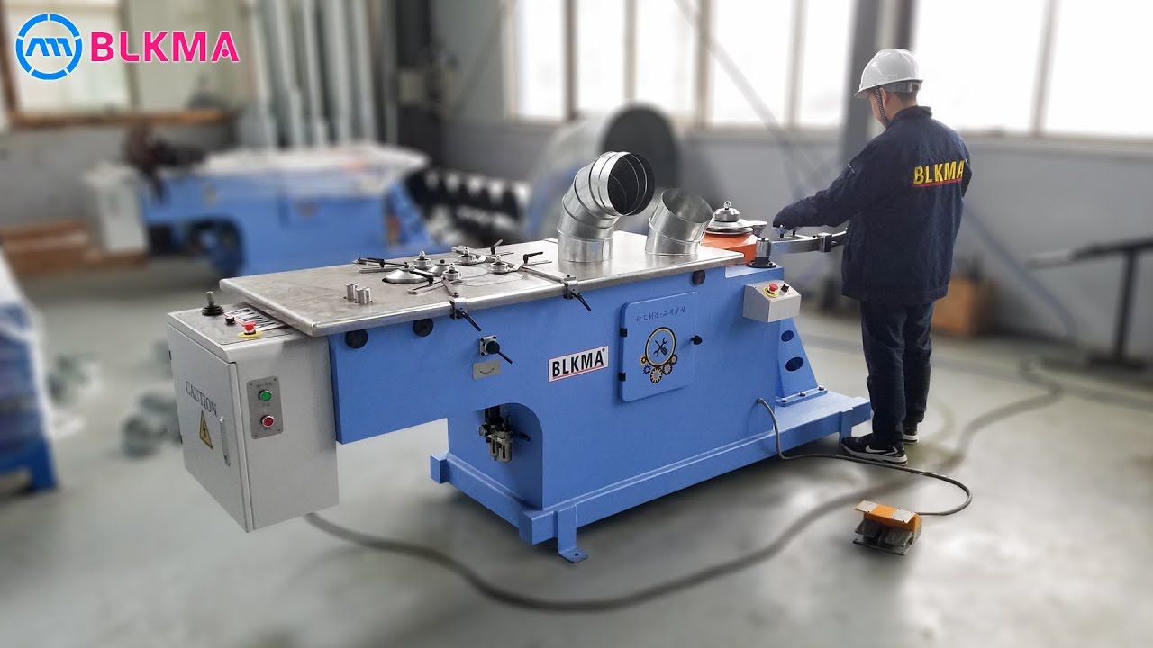 BLKMA® Round duct Hydraulic elbow machine / elbow gorelocker / Fast Speed elbow making machine