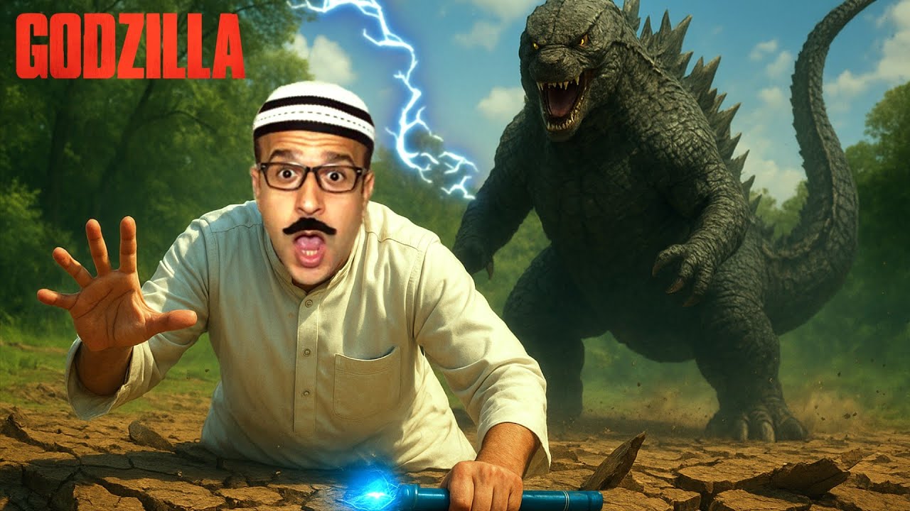 لما الاب يلاقي القلم السحري (الجزء الثاني)(هجوم الجودزيلا)😱/مصطفي نجيب 