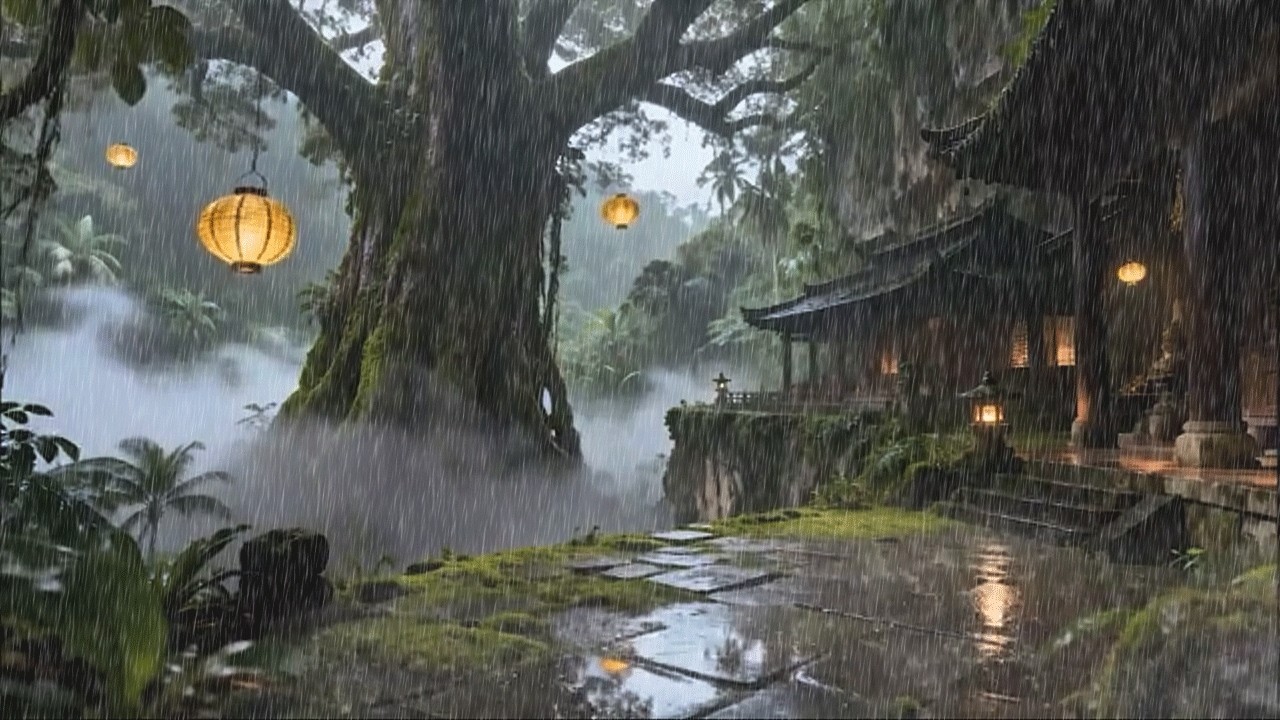 Soothing Sounds of Heavy Rain & Thunder for Sleep | Rain Sounds on Roof for Comfortable Sleep