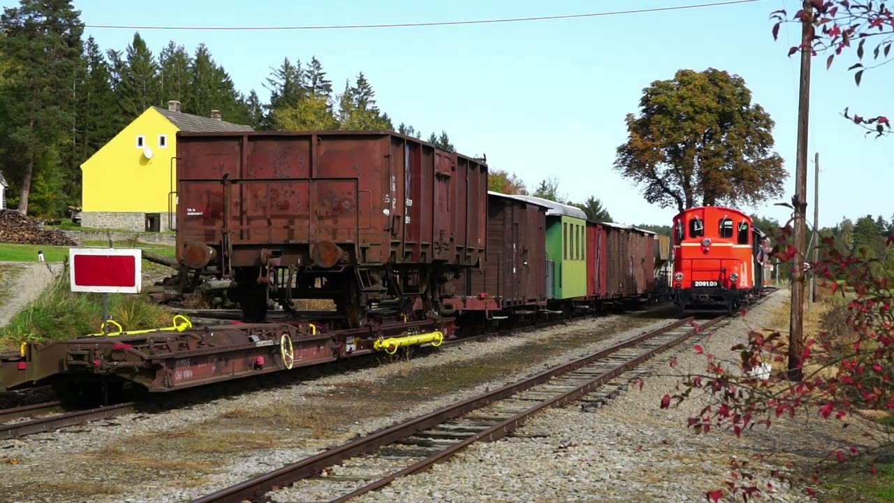 Diesel Locomotives on Austrian Narrow Gauge Railway - Waldviertelbahn Diesellokfestival Day 2 - 06
