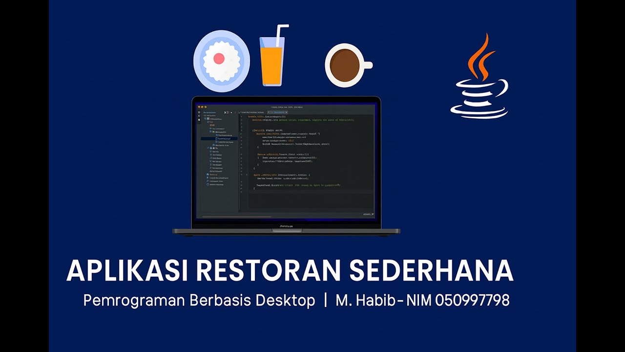 Aplikasi Restoran Sederhana Menggunakan Java | Tugas Praktik 1 Pemrograman Berbasis Desktop